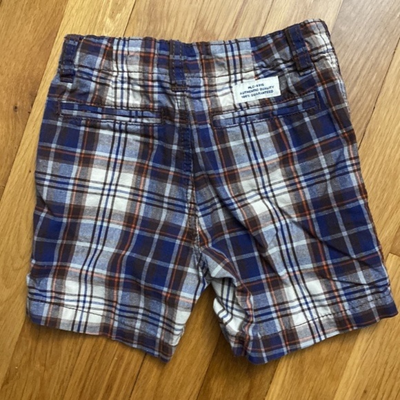 The Children’s Place Blue Brown Plaid Shorts 24M - Picture 2 of 4